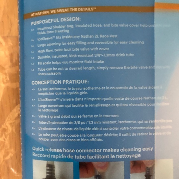 3 NEW NATHAN ICESLEEVE INSULATED HYDRATION PACK RESERVOIRS 2 LITER / 67 OZ - Picture 5 of 5